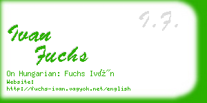 ivan fuchs business card